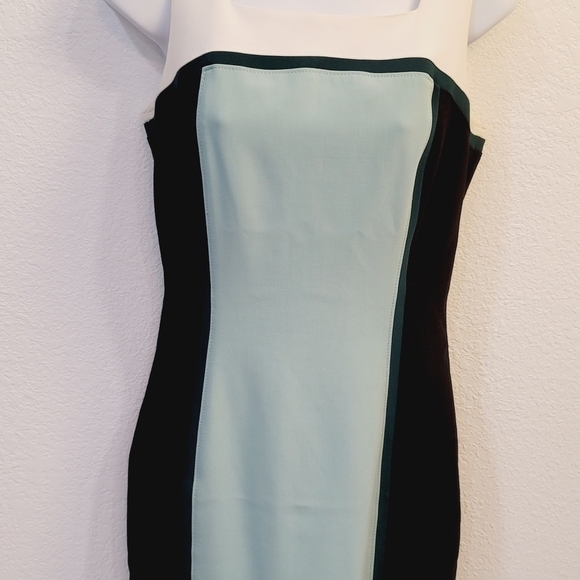 Whbm Sleeveless Color-block Sheath Dress Size: 0 - Picture 6 of 14
